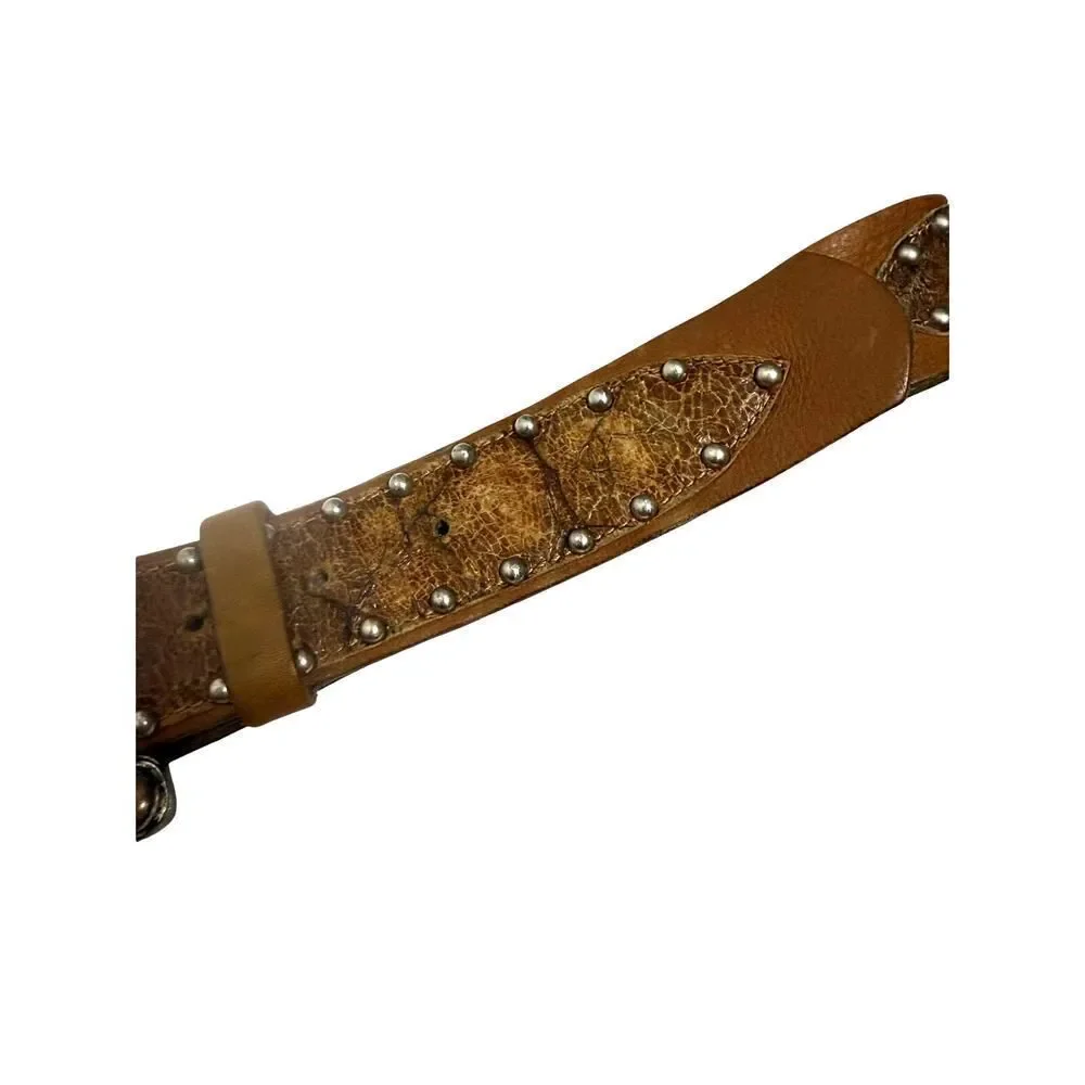 Leatherock Metal Stud Layered Detail Belt Women's Sz. XL
